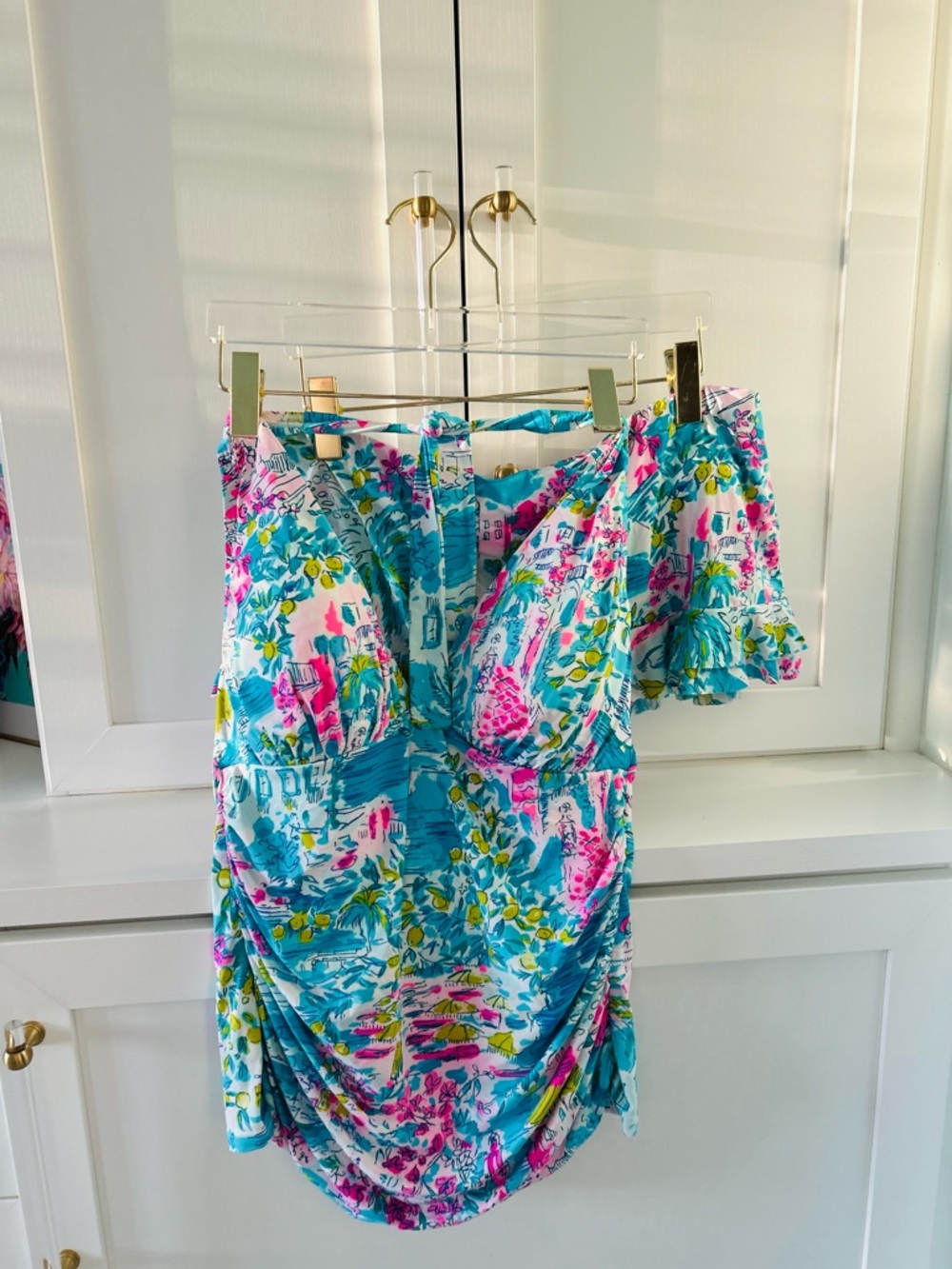 Lilly Pulitzer Tankini Top Size 12 & Bottom Bikini Lined Skirt Size 10